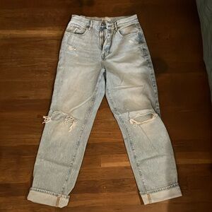 Pacific Sunwear Blue Flare Wide Leg Jeans with Vintage Appeal